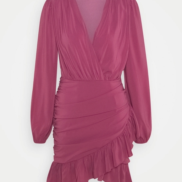 Missguided FRILL WRAP BODYCON MINI DRESS - NWT - Picture 1 of 12